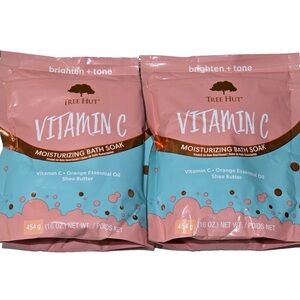 2 Pack Tree Hut Vitamin C Moisturizing Bath Soak Brighten Tone Orange Oil Shea